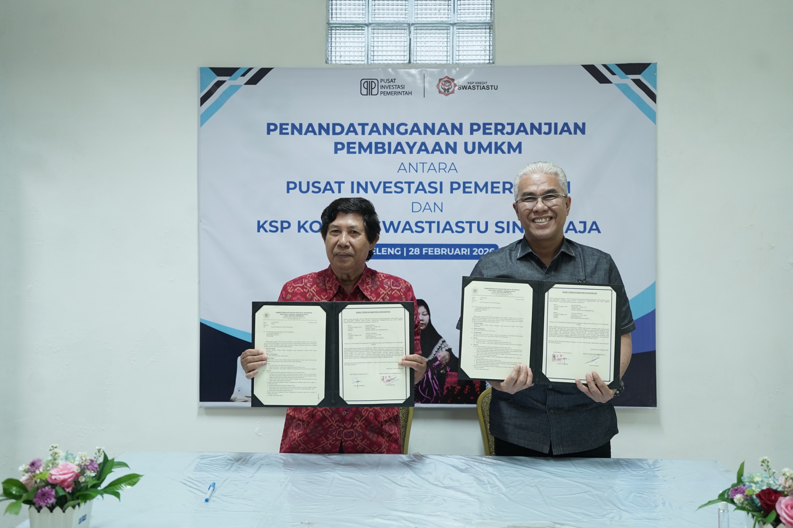 Perkuat UMKM Bali Utara, PIP Kucurkan Pembiayaan UMKM Rp1 Miliar Lewat Kopdit Swastiastu Singaraja